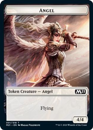 Angel // Weird Double-sided Token (M21-001) - Core Set 2021 Foil