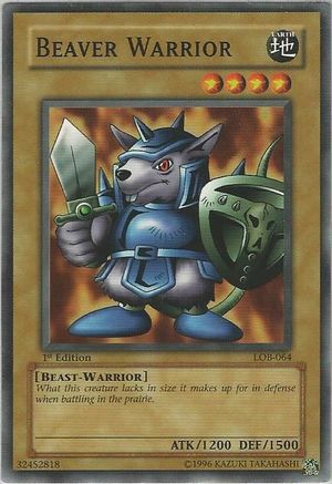 Beaver Warrior (LOB-064) - The Legend of Blue Eyes White Dragon 1st Edition