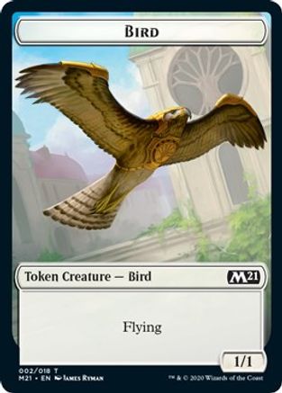 Bird // Demon Double-sided Token (M21-002) - Core Set 2021 Foil