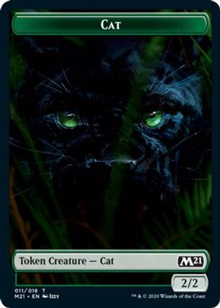 Cat (011) // Soldier Double-sided Token (M21-011) - Core Set 2021 Foil