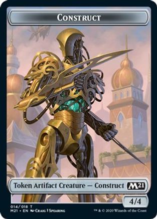Construct // Soldier Double-sided Token (M21-014) - Core Set 2021 Foil