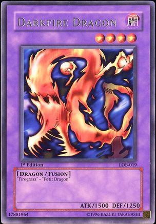 Darkfire Dragon (LOB-019) - The Legend of Blue Eyes White Dragon 1st Edition