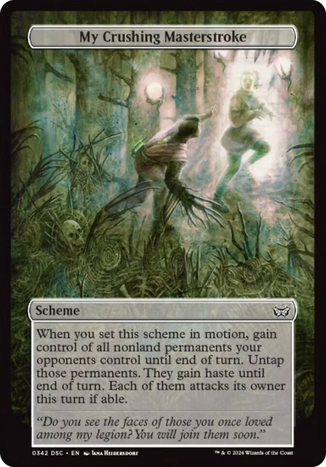 My Crushing Masterstroke (Full Art) [Duskmourn: Archenemy] | The CG Realm