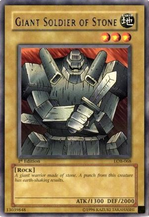 Giant Soldier of Stone (LOB-068) - The Legend of Blue Eyes White Dragon Unlimited