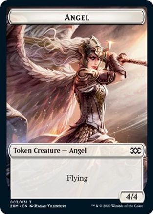 Angel // Saproling Double-Sided Token (2XM-3 // 17) - Double Masters Foil