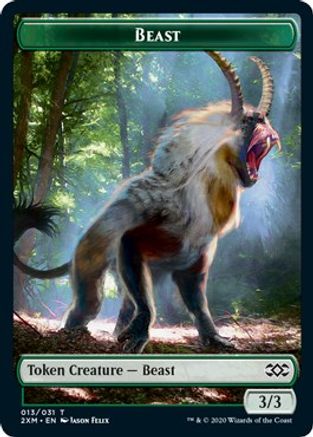 Beast // Thopter (026) Double-Sided Token (2XM-13 // 26) - Double Masters Foil