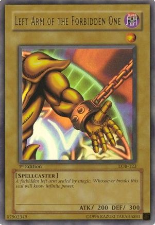 Left Arm of the Forbidden One (LOB-123) - The Legend of Blue Eyes White Dragon Unlimited