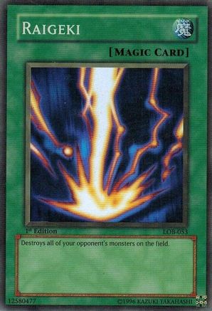 Raigeki (LOB-053) - The Legend of Blue Eyes White Dragon Unlimited