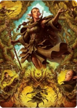 Nissa of Shadowed Boughs Art Card (6/81) (ASZNR-006) - Art Series: Zendikar Rising