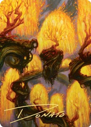 Grove of the Burnwillows Art Card (Gold-Stamped Signature) (ASZNR-034) - Art Series: Zendikar Rising