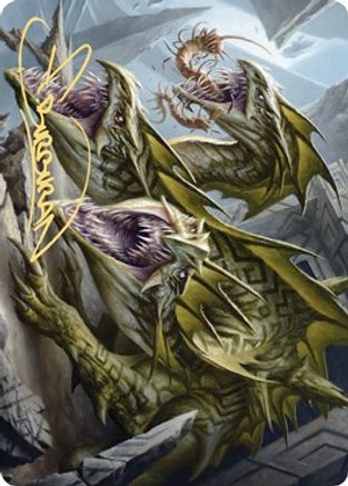 Grakmaw, Skyclave Ravager Art Card (Gold-Stamped Signature) (ASZNR-076) - Art Series: Zendikar Rising
