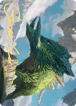 Yasharn, Implacable Earth Art Card (Gold-Stamped Signature) (ASZNR-081) - Art Series: Zendikar Rising