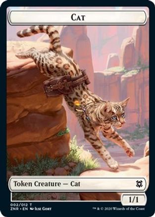 Cat // Hydra Double-sided Token (ZNR-) - Zendikar Rising Foil