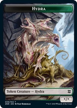 Hydra // Illusion Double-sided Token (ZNR-) - Zendikar Rising Foil