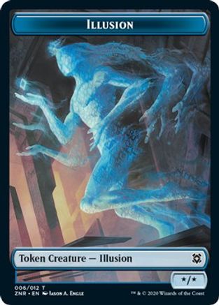 Illusion // Insect Double-sided Token (ZNR-) - Zendikar Rising Foil