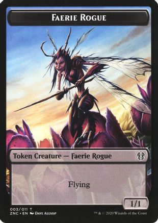 Faerie Rogue // Thopter Double-Sided Token (ZNC-3 // 11) - Commander: Zendikar Rising