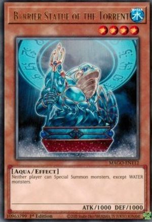 Barrier Statue of the Torrent (MAGO-EN112) - Maximum Gold 1st Edition