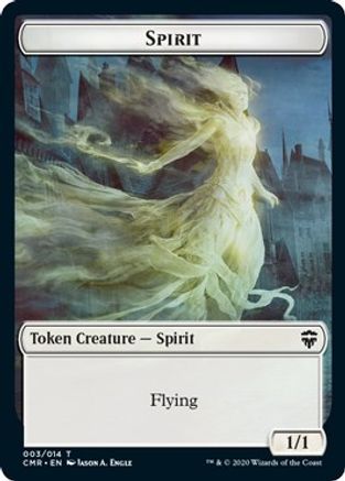 Spirit // Zombie Double-Sided Token (CMR-3 // 6) - Commander Legends Foil