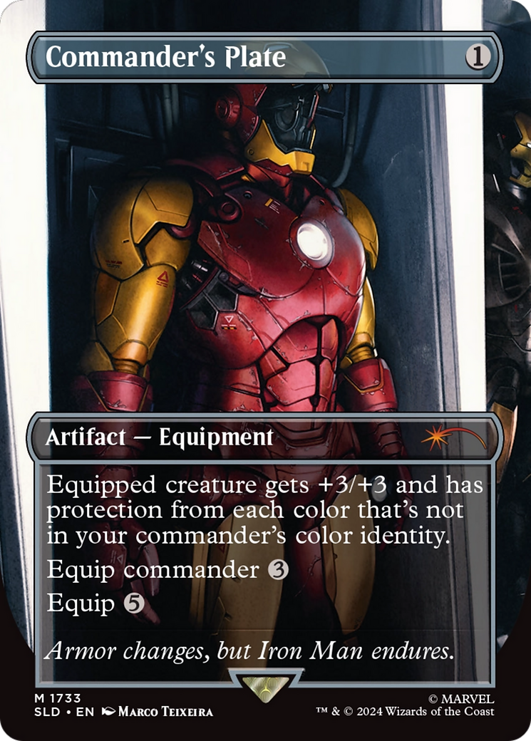 Commander's Plate (1733) (SLD-1733) - Secret Lair Drop (Borderless) Foil