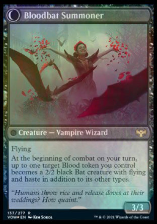 Voldaren Bloodcaster (PRE-137) - Innistrad: Crimson Vow Promos: (Double Faced Transform) Foil