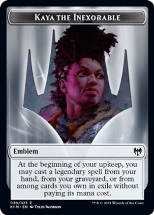 Emblem - Kaya the Inexorable (KHM-020) - Kaldheim