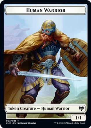 Human Warrior // Shapeshifter Double-Sided Token (KHM-3 // 8) - Kaldheim Foil