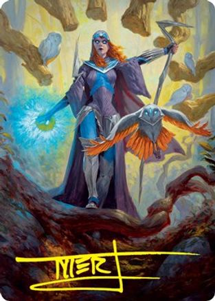Kasmina, Enigma Sage Art Card (Gold-Stamped Signature) (ASSTX-029) - Art Series: Strixhaven