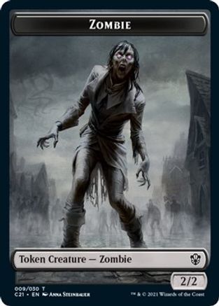 Zombie // Horror Double-Sided Token (C21-9 // 8) - Commander 2021