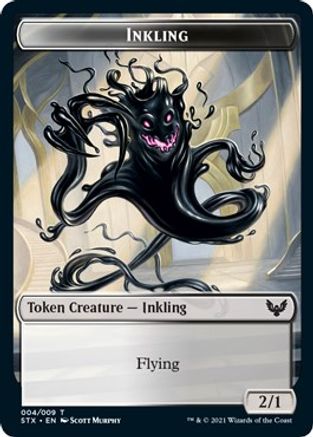 Inkling (4) // Treasure (7) Double-sided Token (STX-4 // 7) - Strixhaven: School of Mages