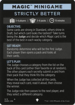 Magic Minigame: Strictly Better (KHM-005) - Kaldheim