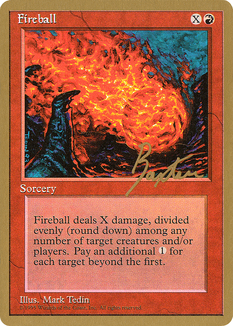 Fireball - 1996 George Baxter (4ED) (WCD-) - Pro Tour Collector Set
