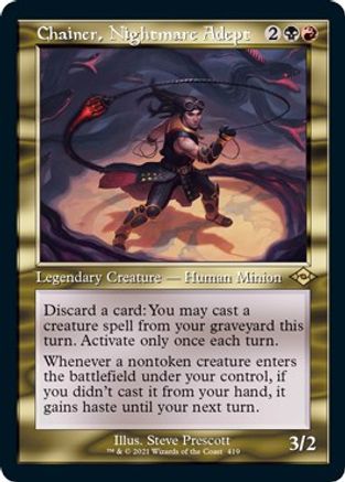Chainer, Nightmare Adept (Retro Frame) (Foil Etched) (MH2-419) - Modern Horizons 2 Foil