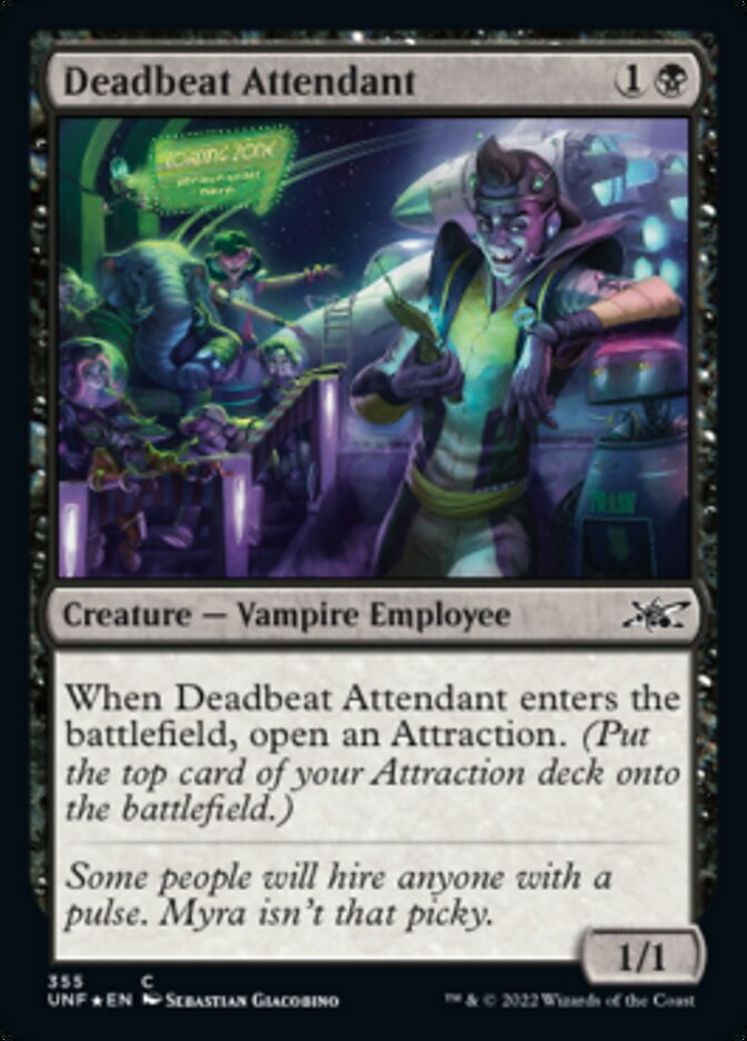 Deadbeat Attendant (Galaxy Foil) [Unfinity] | The CG Realm