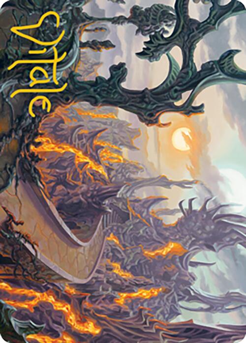 Drossforge Bridge Art Card (Gold-Stamped Signature) [Modern Horizons 2 Art Series] | The CG Realm