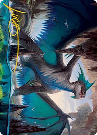 Murktide Regent Art Card (Gold-Stamped Signature) (ASMH2-020) - Art Series: Modern Horizons 2