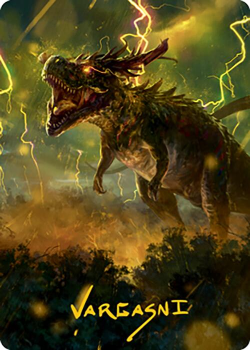 Thrasta, Tempest's Roar Art Card (42) (Gold-Stamped Signature) [Modern Horizons 2 Art Series] | The CG Realm