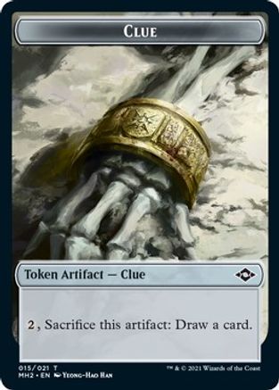 Clue (015) // Bird Double-Sided Token (MH2-15 // 1) - Modern Horizons 2 Foil