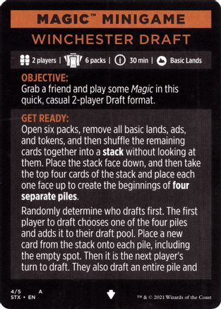 Magic Minigame: Winchester Draft (STX-001) - Strixhaven: School of Mages