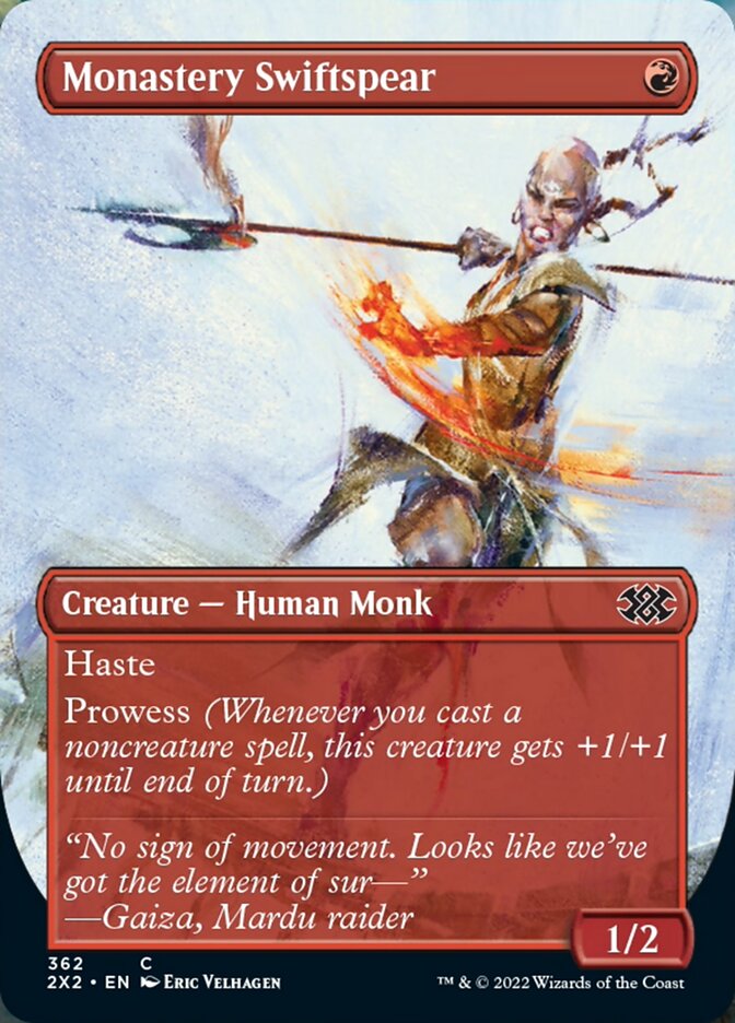 Monastery Swiftspear (Borderless Alternate Art) [Double Masters 2022] | The CG Realm
