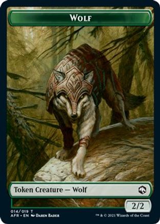 Wolf // Icingdeath, Frost Tongue Double-Sided Token (AFR-14 // 2) - Adventures in the Forgotten Realms Foil