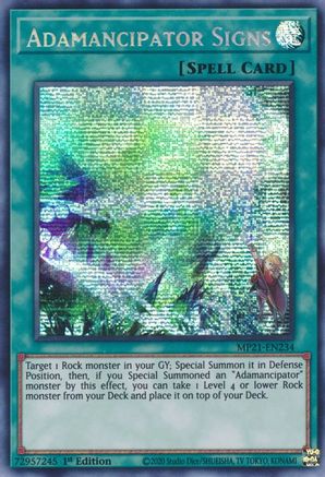 Adamancipator Signs (MP21-EN234) - 2021 Tin of Ancient Battles 1st Edition