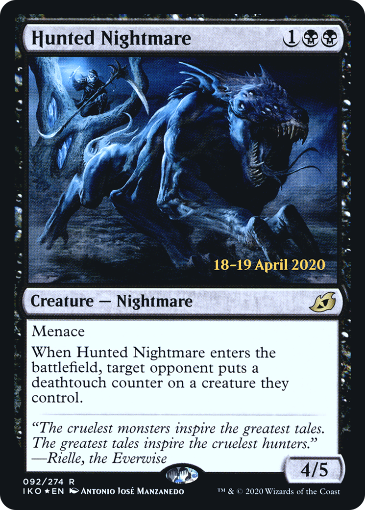 Hunted Nightmare (PRE-092) - Ikoria: Lair of Behemoths Promos Foil