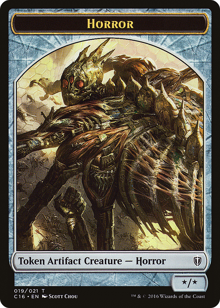 Horror // Thopter Double-Sided Token (C16-019) - Commander 2016 Tokens