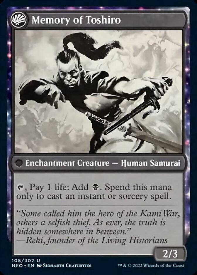 Life of Toshiro Umezawa (NEO-108) - Kamigawa: Neon Dynasty: (fandfc, enchantment)