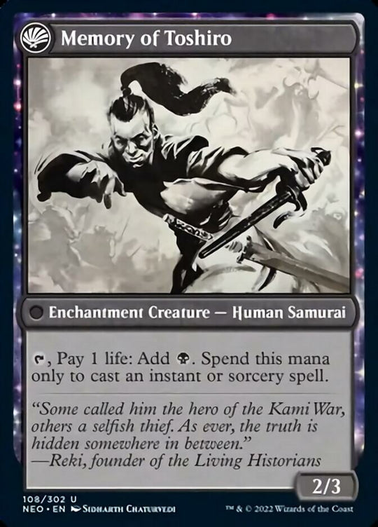 Life of Toshiro Umezawa (NEO-108) - Kamigawa: Neon Dynasty: (fandfc, enchantment)