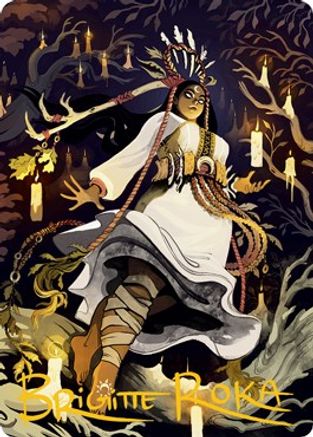 Candlegrove Witch Art Card (76/81) (Gold-Stamped Signature) (ASMID-076) - Art Series: Innistrad: Midnight Hunt