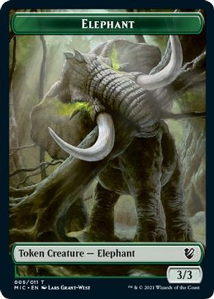 Elephant // Spirit Double-Sided Token (MIC-9 // 2) - Commander: Innistrad: Midnight Hunt