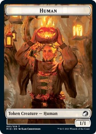 Human // Ooze Double-Sided Token (MID-1 // 10) - Innistrad: Midnight Hunt Foil