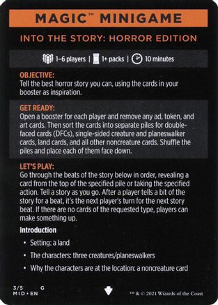 Magic Minigame: Into the Story: Horror Edition (MID-003) - Innistrad: Midnight Hunt