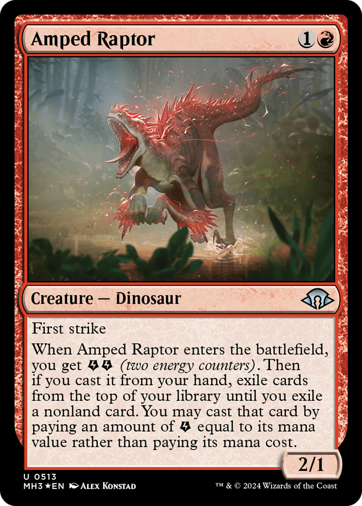Amped Raptor (Ripple Foil) [Modern Horizons 3] | The CG Realm